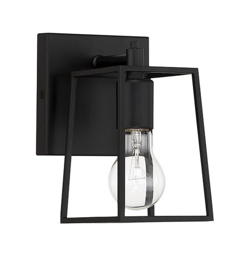 Dunn 1 Light Wall Sconce in Flat Black (20|12105FB1)