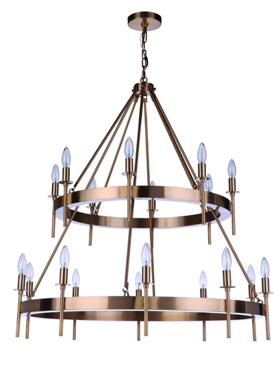 Larrson 18 Light Chandelier in Satin Brass (20|54318-SB)