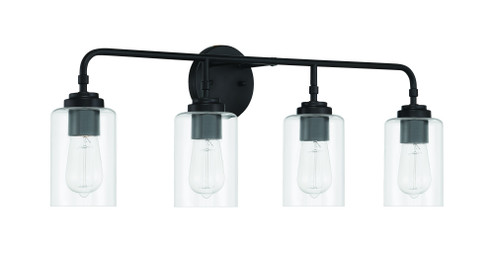 Stowe 4 Light Vanity in Flat Black (20|56004-FB)