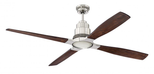 60'' Ricasso in Brushed Polished Nickel w/ Walnut Blades (20|RIC60BNK4)