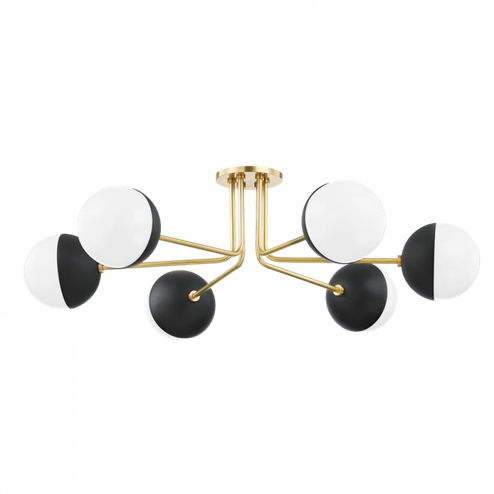 Renee Semi Flush (6939|H344606-AGB/BK)