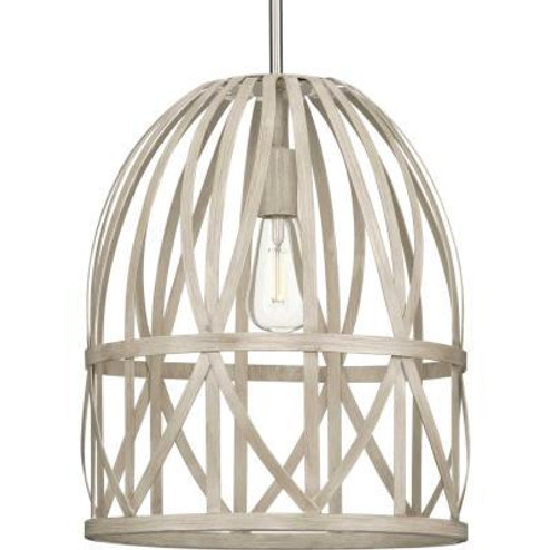 Chastain Collection  One-Light Bleached Oak Basket Farmhouse Pendant Light (149|P500343-185)