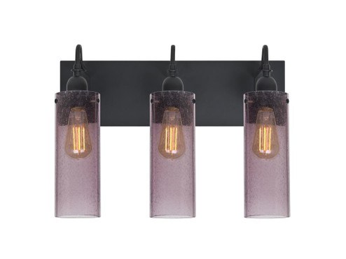 Besa Juni 10 Vanity, Plum Bubble, Black Finish, 3x7W LED Filament (127|3WG-JUNI10PL-EDIL-BK)