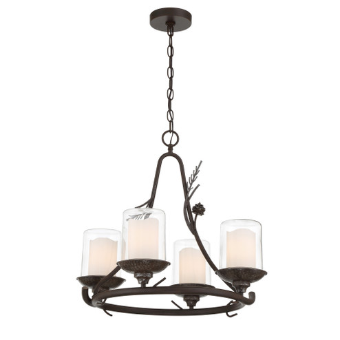 Ponderosa Ridge - 4 Light Outdoor Chandelier (10|2754-694)
