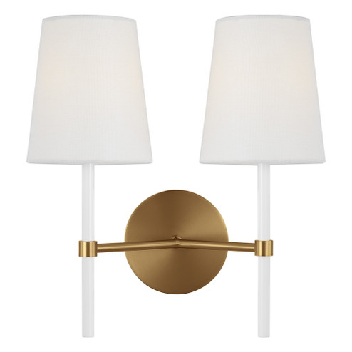 Monroe Double Sconce (7725|KSW1102BBSGW)