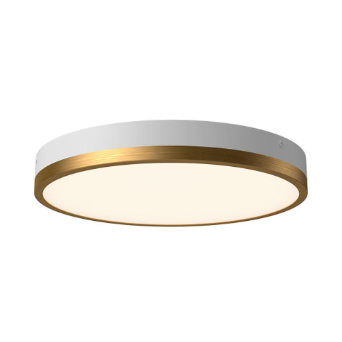 Adelaide 15-in Aged Gold/White LED Flush Mount (7713|FM554215AGWH)