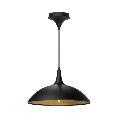 Abel 14-in Matte Black 1 Light Socket Pendant (7713|PD627914MB)