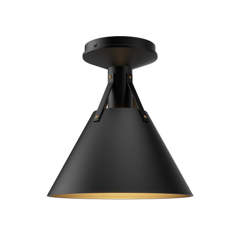Archer 10-in Matte Black 1 Light Flush Mount (7713|FM584811MB)