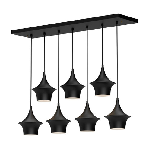 Emiko 36-in Matte Black 7 Lights Linear Pendant (7713|LP523036MB)