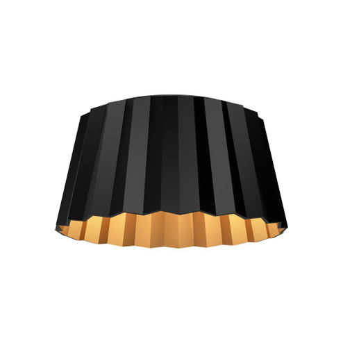 Plisse 14-in Matte Black 2 Lights Flush Mount (7713|FM528514MB)
