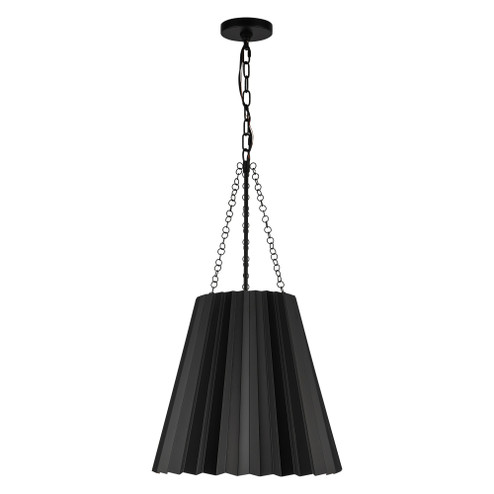 Plisse 16-in Matte Black 1 Light Socket Pendant (7713|PD528116MB)