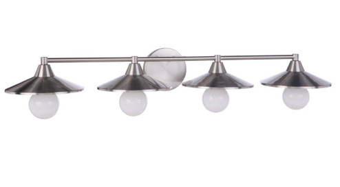 Isaac 4 Light Vanity in Brushed Polished Nickel (20|12537BNK4)