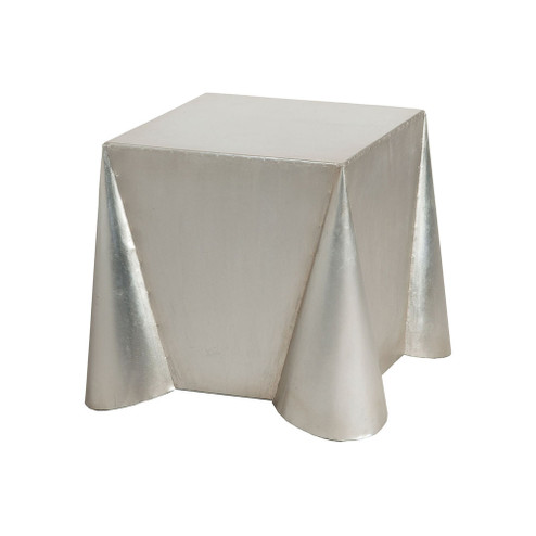 Tin Covered Side Table In Antique Silver Leaf (91|7117006)