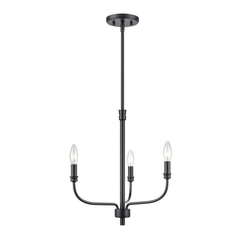 Newland 17'' Wide 3-Light Chandelier - Matte Black (91|81515/3)