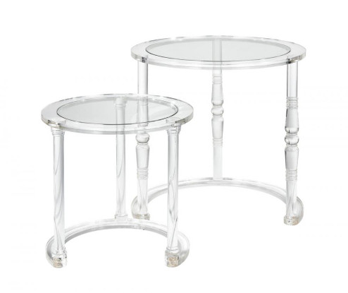 Jacobs Nesting Table - Set of 2 Round Clear (91|H0015-9104/S2)