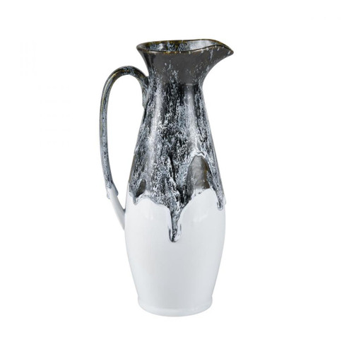 Gallemore Pitcher - Black and White Glazed (2 pack) (91|S0017-9734)