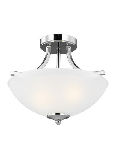 Geary traditional indoor dimmable LED small 2-light chrome finish semi-flush convertible pendant wit (38|7716502EN3-05)