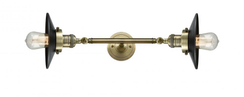 Railroad - 2 Light - 8 inch - Antique Brass - Adjustable Bath Vanity Light (3442|208L-AB-M6)