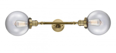 Beacon - 2 Light - 8 inch - Brushed Brass - Adjustable Bath Vanity Light (3442|208L-BB-G202-8)