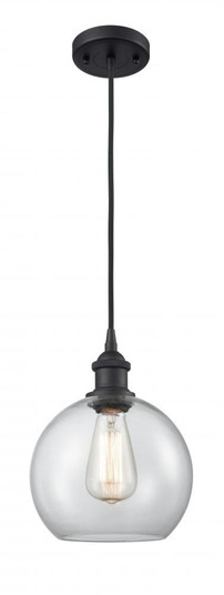 Athens - 1 Light - 8 inch - Matte Black - Cord hung - Mini Pendant (3442|516-1P-BK-G122-LED)