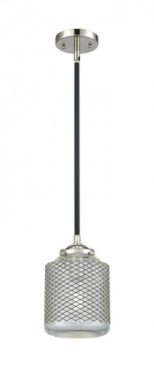 Stanton - 1 Light - 6 inch - Black Polished Nickel - Stem hung - Mini Pendant (3442|284-1S-BPN-G262)