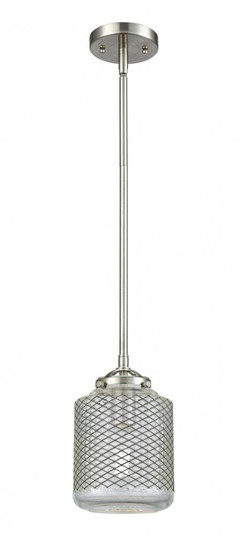 Stanton - 1 Light - 6 inch - Brushed Satin Nickel - Stem hung - Mini Pendant (3442|284-1S-SN-G262)