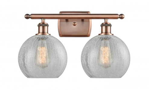 Athens - 2 Light - 18 inch - Antique Copper - Bath Vanity Light (3442|516-2W-AC-G125)
