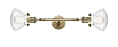 Olean - 2 Light - 7 inch - Antique Brass - Adjustable Bath Vanity Light (3442|208L-AB-G322-LED)