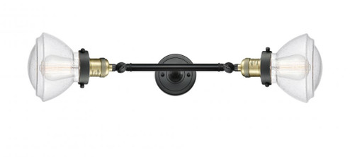 Olean - 2 Light - 7 inch - Black Antique Brass - Adjustable Bath Vanity Light (3442|208L-BAB-G324-LED)