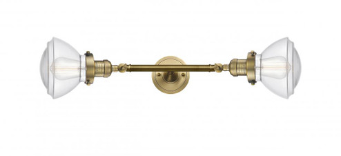 Olean - 2 Light - 7 inch - Brushed Brass - Adjustable Bath Vanity Light (3442|208L-BB-G322)