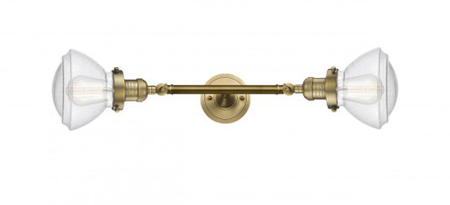 Olean - 2 Light - 7 inch - Brushed Brass - Adjustable Bath Vanity Light (3442|208L-BB-G324-LED)