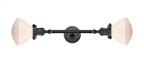 Olean - 2 Light - 7 inch - Matte Black - Adjustable Bath Vanity Light (3442|208L-BK-G321)