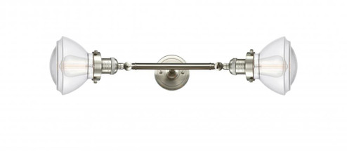 Olean - 2 Light - 7 inch - Brushed Satin Nickel - Adjustable Bath Vanity Light (3442|208L-SN-G322)