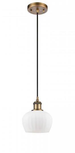 Fenton - 1 Light - 7 inch - Brushed Brass - Cord hung - Mini Pendant (3442|516-1P-BB-G91-LED)