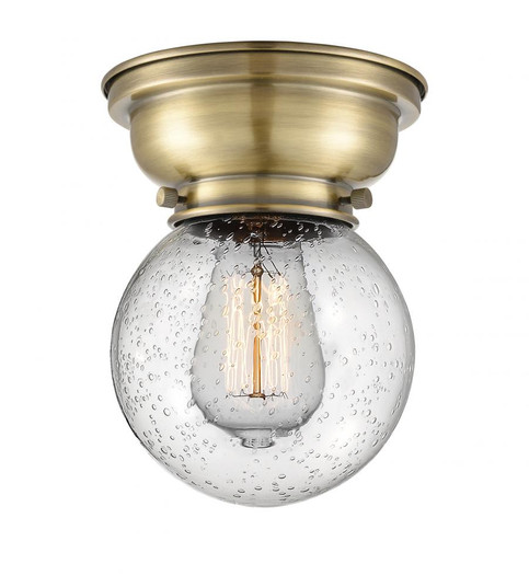 Beacon - 1 Light - 6 inch - Antique Brass - Flush Mount (3442|623-1F-AB-G204-6)