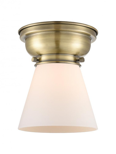 Cone - 1 Light - 6 inch - Antique Brass - Flush Mount (3442|623-1F-AB-G61-LED)
