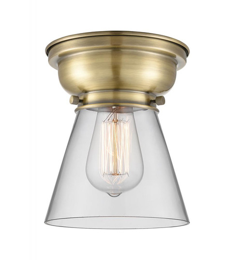 Cone - 1 Light - 6 inch - Antique Brass - Flush Mount (3442|623-1F-AB-G62-LED)