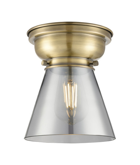 Cone - 1 Light - 6 inch - Antique Brass - Flush Mount (3442|623-1F-AB-G63-LED)