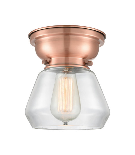 Fulton - 1 Light - 7 inch - Antique Copper - Flush Mount (3442|623-1F-AC-G172)