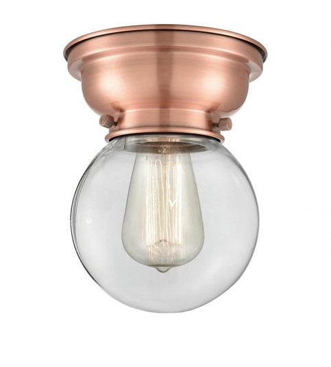 Beacon - 1 Light - 6 inch - Antique Copper - Flush Mount (3442|623-1F-AC-G202-6-LED)