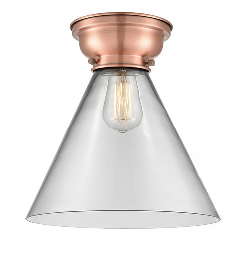 Cone - 1 Light - 12 inch - Antique Copper - Flush Mount (3442|623-1F-AC-G42-L-LED)