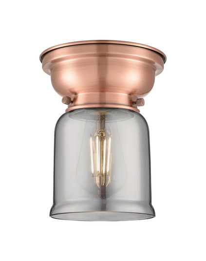 Bell - 1 Light - 6 inch - Antique Copper - Flush Mount (3442|623-1F-AC-G53-LED)