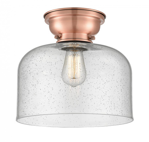 Bell - 1 Light - 12 inch - Antique Copper - Flush Mount (3442|623-1F-AC-G74-L-LED)