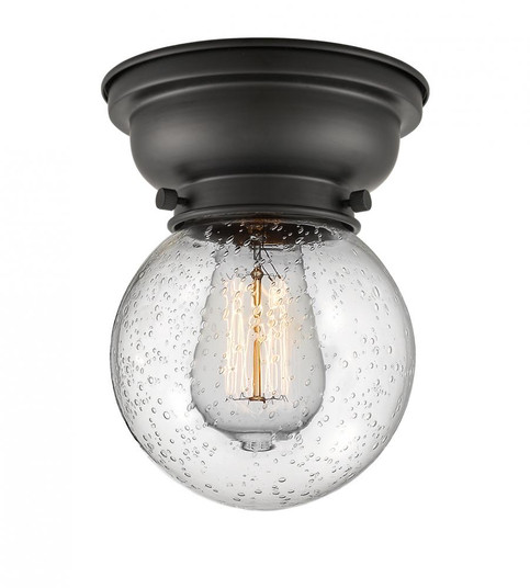 Beacon - 1 Light - 6 inch - Matte Black - Flush Mount (3442|623-1F-BK-G204-6-LED)
