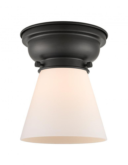 Cone - 1 Light - 6 inch - Matte Black - Flush Mount (3442|623-1F-BK-G61-LED)