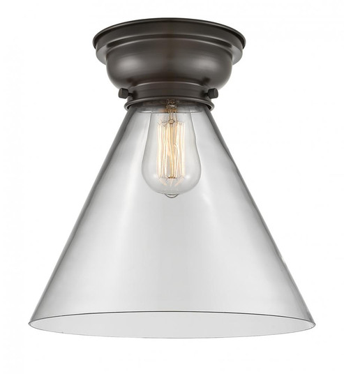 Cone - 1 Light - 12 inch - Oil Rubbed Bronze - Flush Mount (3442|623-1F-OB-G42-L-LED)