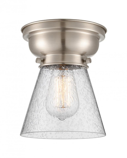 Cone - 1 Light - 6 inch - Brushed Satin Nickel - Flush Mount (3442|623-1F-SN-G64-LED)
