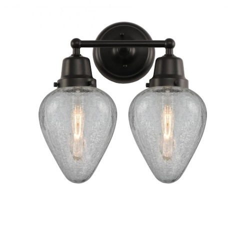 Geneseo - 2 Light - 15 inch - Matte Black - Bath Vanity Light (3442|623-2W-BK-G165)