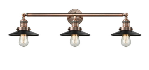 Railroad - 3 Light - 32 inch - Antique Copper - Bath Vanity Light (3442|205-AC-M6)