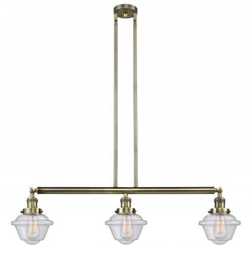 Oxford - 3 Light - 40 inch - Antique Brass - Stem Hung - Adjustable Island Light (3442|213-AB-G534)